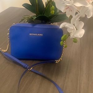 Michael Kor Jet Set East West Crossbody -Blue